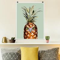 Klebefieber Poster Tiere Ananas mit Eule