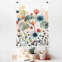 Klebefieber Poster Blumen Wildblumen im Sommer I