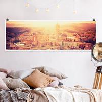 Klebefieber Panorama Poster Architektur & Skyline Fiery Siena