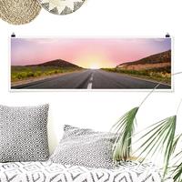 Klebefieber Panorama Poster Natur & Landschaft Road to Horizon