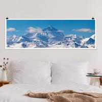 Klebefieber Panorama Poster Natur & Landschaft Mount Everest