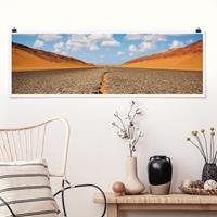 Klebefieber Panorama Poster Natur & Landschaft Wüstenstraße