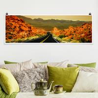 Klebefieber Panorama Poster Natur & Landschaft Tal des Feuers