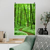 Klebefieber Poster Wald Romantischer Waldweg