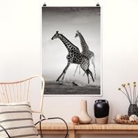 Klebefieber Poster Tiere Giraffenjagd
