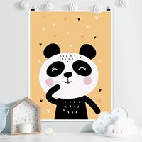 Klebefieber Poster Kinderzimmer Der glückliche Panda