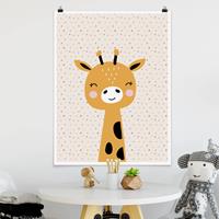 Klebefieber Poster Kinderzimmer Baby Giraffe