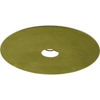 qazqa Flacher Lampenschirm aus Velours grün mit Gold 45 cm - Grün