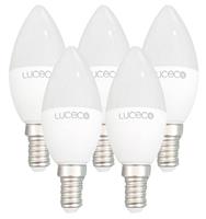 luceco 5er Set LED Glühlampenform,E 27, 5 Watt, 470 Lumen, 2700 K