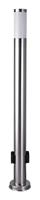 globo Stehlampe, 2x Steckdose, Edelstahl, H 110 cm, BOSTON - 