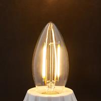 lindby E14 LED-Kerzenlampe Filament 2W, klar, 2.700 K - 