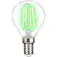 LightMe LED-lamp Energielabel A++ (A++ - E) E14 Kogel 4 W Groen (Ø x l) 45 mm x 78 mm Filament / Retro-LED 1 stuk(s)