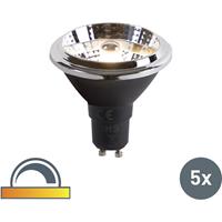 luedd Set aus 5 LED-Lampen AR70 GU10 6W 2000K-3000K dim to warm - 