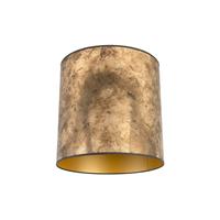qazqa Lampenschirm Bronze 40/40/40 mit goldenem Interieur - Bronze