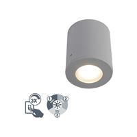 QAZQA LED Plafondlamp buiten Franca - Grijs - Modern - D 90mm