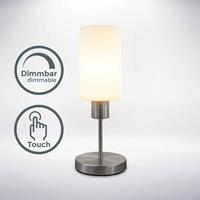 b.k.licht Tischleuchte Touchlampe Nachttisch-Lampe Schreibtischlampe Glas Wohnzimmer E27 - 