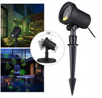 monzana LED Gartenprojektor - X-Projektor | Gartenleuchte Projektor Gartenstrahler LED Gartenbeleuchtung | IP44 - Spritzwassergeschützt | Bis zu 10m