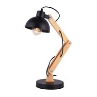 edm Architekt Vintage Wood Flexo-Lampe E27 Schwarz 60W - 