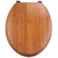msv WC Sitz Toilettendeckel Bambus 'Bamboo' Scharniere aus Edelstahl - hochwertige und stabile Qualität