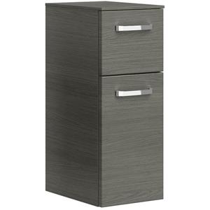 lomadox Badezimmer Unterschrank hängend FES-4010-66 im Dekor Graphit Struktur quer Nb. - B/H/T: 30/73/33cm - 