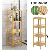 Casaria Staande badkamer/ woonkamer kast bamboe 110x33x33cm