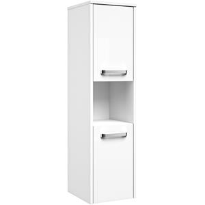 lomadox Badezimmer-Midischrank FES-3050-66 Front und Korpus in Hochglanz weiß - B/H/T: 30/115/33cm - 