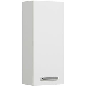 lomadox Badezimmer Hängeschrank WARSCHAU-66 Wandschrank in weiß glänzend - B/H/T: 30/70/20cm - 