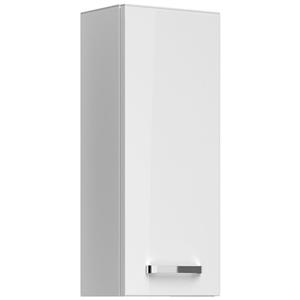 lomadox Badezimmer Wandschrank FES-4010-66 Hängeschrank in weiß glänzend - B/H/T: 30/70/17cm - 