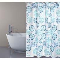 msv Cotexsa by Premium Anti-Schimmel Textil Duschvorhang - Anti-Bakteriell, waschbar, 100% wasserdicht, mit 12 Duschvorhangringen - Polyester, „Dots“