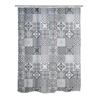 Wenko douchegordijn Portugal 180 x 200 cm polyester grijs/wit