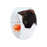 Toiletbril Fish and Cat Wenko multicolor