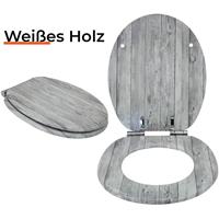 flexilife WC-Sitz »Premium MDF Toilettensitz WC-Sitz mit Absenkautomatik und verzinkten Scharnieren in verschiedenen Designs«