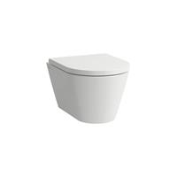 laufen Kartell Wand-WC COMPACT, Tiefspüler, spülrandlos, 490x370X285 mm, Farbe: Snow (weiß matt) - H8203337570001