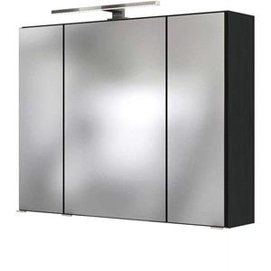 lomadox Badezimmer LED Spiegelschrank 80 cm ARLON-03 in grau BxHxT: 80 x 66 x 20 cm - 