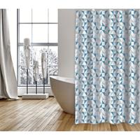 msv Cotexsa by Premium Anti-Schimmel Textil Duschvorhang - Anti-Bakteriell, waschbar, 100% wasserdicht, mit 12 Duschvorhangringen - Polyester, „Calendo“