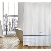 msv Cotexsa by  Premium Anti-Schimmel Textil Duschvorhang - Anti-Bakteriell, waschbar, 100% wasserdicht, mit 12 Duschvorhangringen - Polyester, „Bath