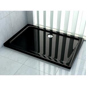 glasdeals Duschtasse 100 x 80 cm (schwarz) - 