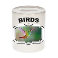 Bellatio Dieren liefhebber kolibrie vogel spaarpot 9 cm jongens en meisjes - keramiek - Cadeau spaarpotten vogels liefhebber