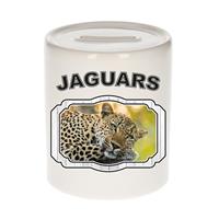 Bellatio Dieren liefhebber luipaard spaarpot 9 cm jongens en meisjes - keramiek - Cadeau spaarpotten jaguars/ luipaarden liefhebber