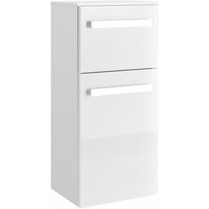 lomadox Badezimmer Wandschrank FES-4005-66 in Hochglanz Lack Polarweiß, hängend - B/H/T: 30/73/33cm - 