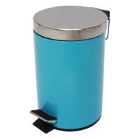 Msv Badkamer/toilet Pedaalemmer - Turquoise Blauw - 3 Liter - 17 X 25 Cm
