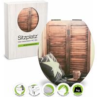 sitzplatz WC-Sitz mit Absenkautomatik, Dekor Chill-out Lounge, High Gloss Toilettensitz mit Holzkern, Fast-Fix Befestigung, Standard O Form