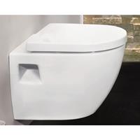 sanitop-wingenroth Wand-WC-Set Style | Weiß | Inklusive WC-Sitz mit Soft-Close-Absenkautomatik | Tiefspüler - 