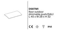luceplan Fienile D98TM1 Schirm mit LED-PUSH / DALI dim LP 1D980TM10020 Hellgrau