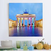 Klebefieber Leinwandbild Berlin Erleuchtetes Brandenburger Tor