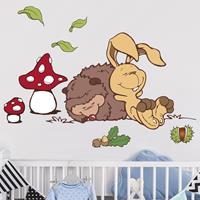 Klebefieber Wandtattoo Kinderzimmer NICI - Forest Friends Hase & Igel schlummern