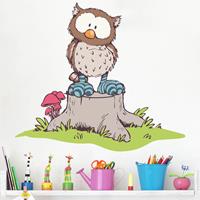 Klebefieber Wandtattoo Kinderzimmer NICI - Oscar Owl auf Baumstamm