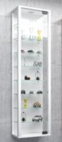 VCM Wandvitrine Sammelvitrine Glasvitrine Wand Vitrine Regal Schrank Glas Hängevitrine Stano Maxi, ohne LED weiß