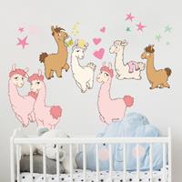 Klebefieber Wandtattoo Kinderzimmer NICI - Lama Set