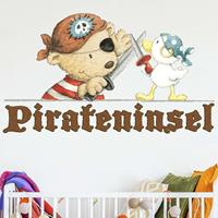 Klebefieber Wandtattoo Kinderzimmer Steinbeck - Pitzelpatz und Schnaddeldatz auf Pirateninsel